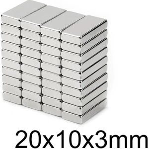 20X10X3MM Neodyum Güçlü Mıknatıs - Neodim Magnet