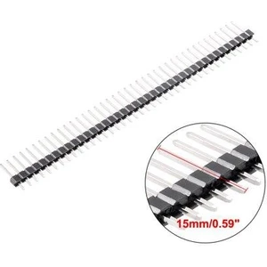 1X40 15MM Erkek Header 40 Pin 2.54MM 180 Derece