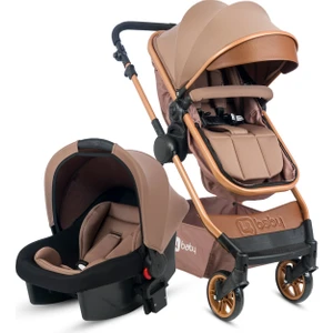 4 Baby Cool Gold Travel Sistem Bebek Arabası-Kahve