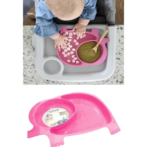 Roseroi Bölmeli Bebek Mama Tabağı Hayvan Fil Figürlü