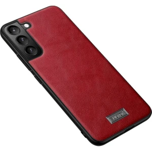 Galaxy S22 Için Su Geçirmez Pu Deri Kaplamalı Tpu + Pc Telefon Kılıfı - Kırmızı (Yurt Dışından)