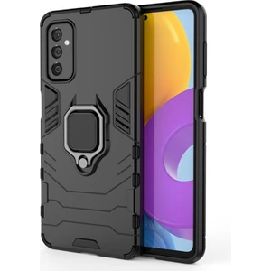 Samsung Galaxy M52 5g Batman Serisi Yüzük Standlı Armor Kılıf - Siyah
