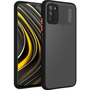 Xiaomi Poco M3 London Serisi Darbeye Dayanıklı Kılıf - Buzlu Siyah
