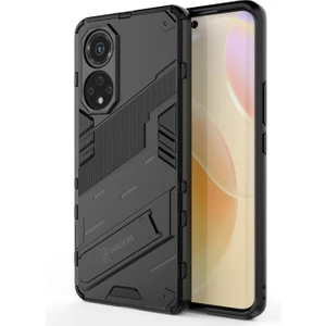 Huawei Nova 9 Matrix Serisi Armor Standlı Perfect Koruma Kılıf - Siyah