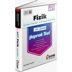 Miray Yayınları Aydın Yayınları 2022 AYT Fizik Çek Kopar Yaprak Test Video Çözüml
