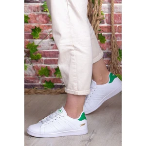 15306 / 15307  Kadın - Erkek Beyaz Yeşil Sneaker Anatomik Günlük Spor Ayakkabı 36/45 -1