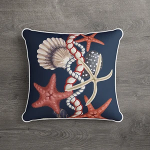 Lux Vie Marin Yastık Çift Tarafı Baskılı Kırlent Kılıfı