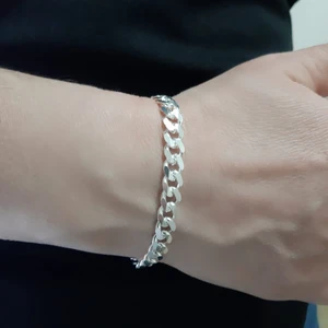 Bir Gümüş Aşkı 925 Ayar Gümüş Gurmet Model Erkek Bileklik 6.5 mm