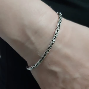 Bir Gümüş Aşkı 925 Ayar Gümüş Kral Model Erkek Bileklik 3.3 mm