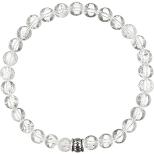 Zeynep Büyükbay Kristal Kuvars Doğal Taş Bileklik (6mm Küre Kesim)