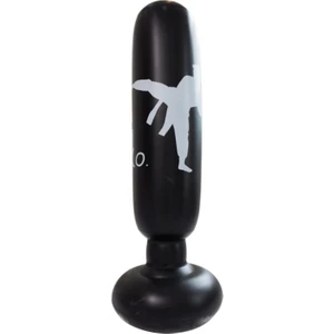 Şişme Boks Kolonu Tumbler Delme Torbası Kum Torbası Kick Dövüş Eğitimi Siyah (Yurt Dışından)