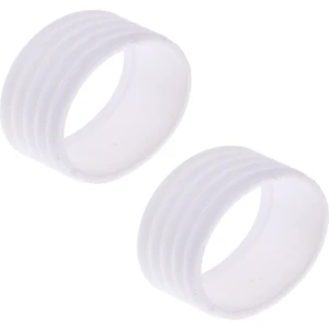 2 Parça Badminton Tenis Raket Kolu Düzeltme Halka Koruyucu Bandı Overgrip Beyaz (Yurt Dışından)
