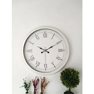 Aib Store Hediyelik Metal Beyaz Retro Dekoratif Duvar Saati 40 cm