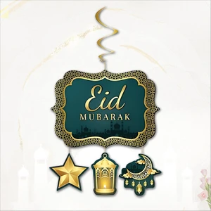 Süsle Bebek ve Parti Eid Mubarak Tavan Süsü - 130 cm x 33 cm ديكور سقف عيد مبارك