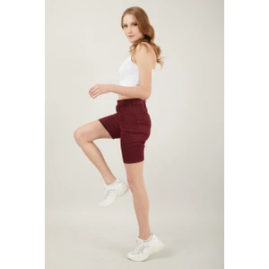 Kadın Cepli Slim Fit Şort