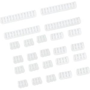 Charmant 24 Adet Kablo Tarak 24 Pin 8 Pin 6 Pin Ağ Organizatör Kablo Kollu Beyaz Için Fit (Yurt Dışından)