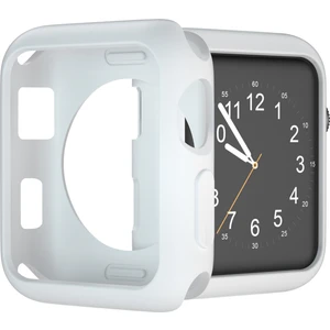 Apple Watch Uyumlu 7 45 mm Önü Açık Tasarım Mat Silikon Kılıf - Beyaz