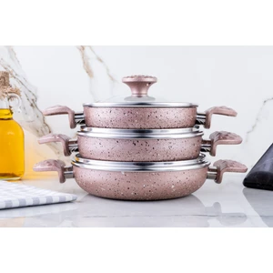 Granit Omlet / Sahan Seti Rose 18*20*22 cm