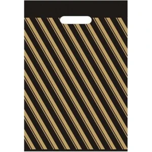 Ecoplast Siyah Diagonal Takviyeli Poşet 26 x 38 cm No:2 10 x 50'li