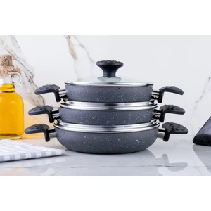 Granit Omlet / Sahan Seti Gri 18*20*22 cm