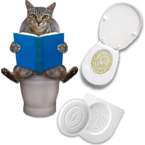 Fer Home  Kedi Tuvaleti Eğitim Seti Klozet Alıştırma Tuvalet Kabı