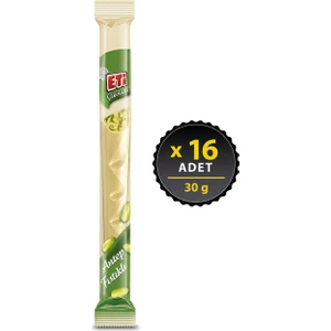 Çikolata Uzun Beyaz Antep Fıstıklı 30 g x 16 Adet