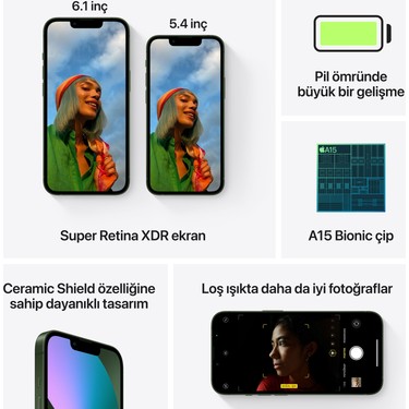 iPhone 13 512 GB Yeşil Fiyatı, Taksit Seçenekleri ile Satın Al
