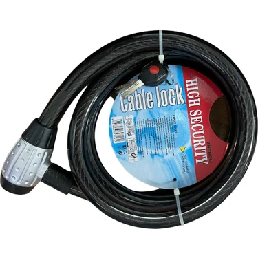 Motobros Motosiklet Kilidi Çelik Güçlendirilmiş Halat Zincir Kilit 25X200 (Işıklı Kilit) 2