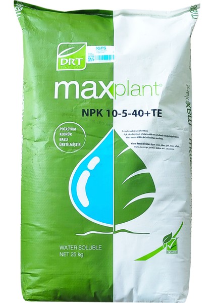 Doktor Tarsa Maxplant 10-5-40+Te 25KG Npk Gübresi Harmanlanmış
