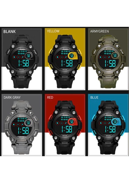 Spor Öğrencisi Kırmızı Için Elektronik Saat Su Geçirmez Çok Fonksiyonlu Alarm Aydınlık modelleri