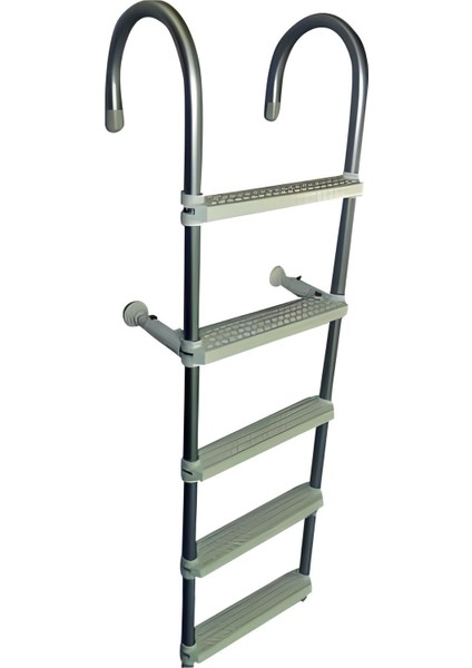 Tekne Merdiveni Alüminyum 5 Basamak Katlanır Paslanmaz 15CM