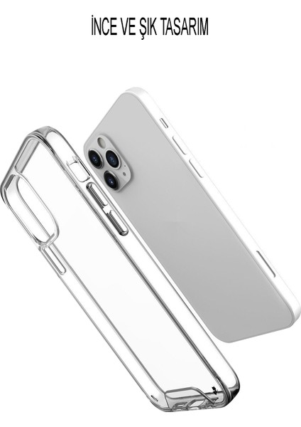 Apple iPhone 13 Kapak Sararmaz Darbe Emici Lüx Şeffaf Kılıf