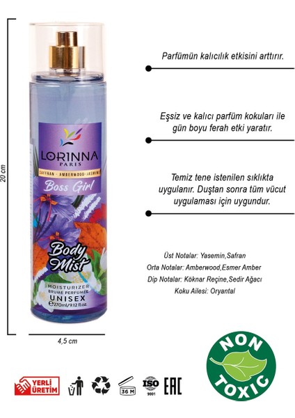 Lorınna Parıs BossBody Mıst 270 ml