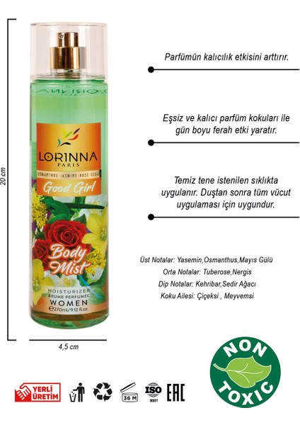 Lorınna Parıs GoodBody Mıst 270 ml