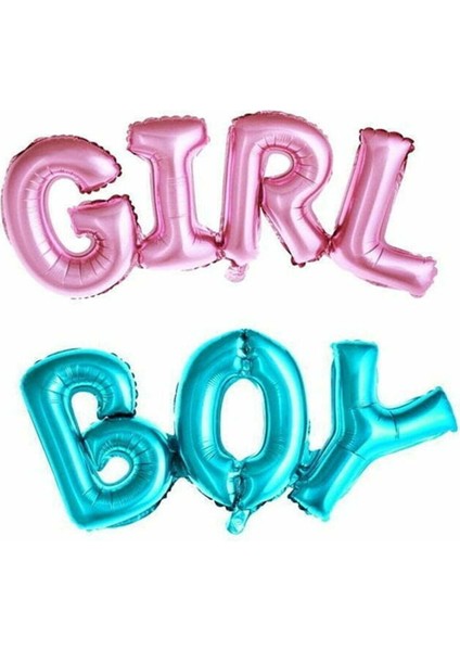 Cinsiyet Partisi Girl Boy Mavi Pembe Konfetili Balon Demeti