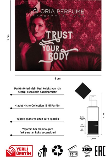Glorıa Perfume Trust Your Body Niche Parfüm Seti Edp 60 ml