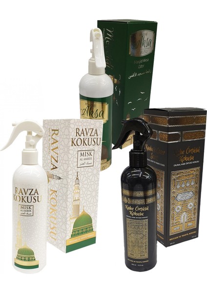 Kabe-Ravza-Mescid-I Aksa Üçlü Koku Spray