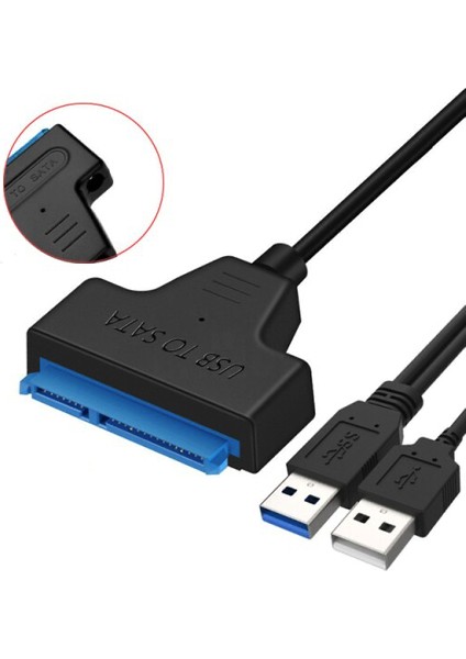 USB 3.0 Sata 2.5/3.5 Inç SSD HDD Adaptör Destekli Sata USB Çevirici Kablo 22 Pin Sata