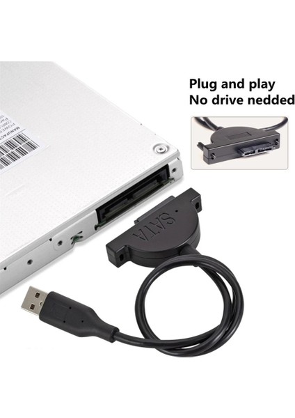 USB 2.0 To 7+6 13 Pin Sata Laptop Cd/dvd Harici Bağlantı Kablosu Slimline Sata USB Kablo