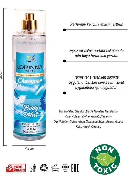 Lorınna Parıs Champıon Body Mıst 270 ml