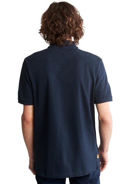 Pique Short Sleeve Erkek Lacivert T-Shirt TB0A26N44331 fiyatları