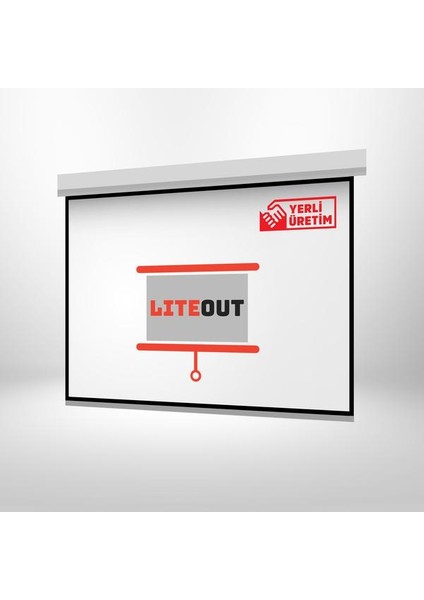 LiteOut 350x265 cm Motorlu Kumandalı Projeksiyon Perdesi