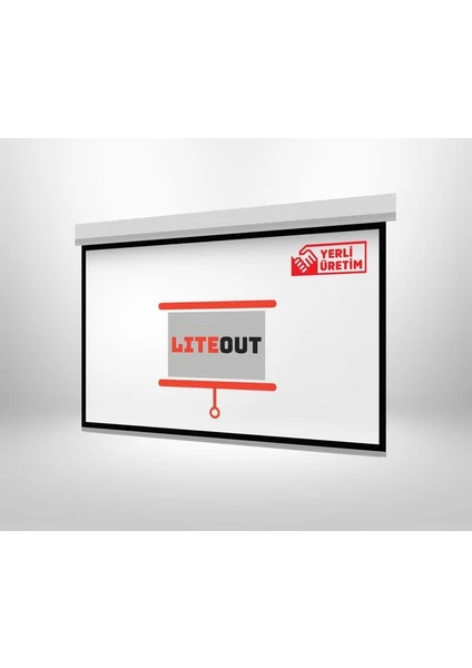 LiteOut 300x187 cm Motorlu Kumandalı Projeksiyon Perdesi