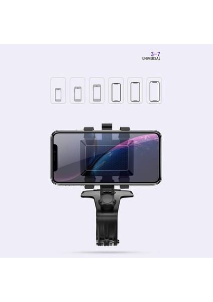 Çok Fonksiyonlu 360 ° Araba Telefonları Tutucu Standı - Siyah (Yurt Dışından)