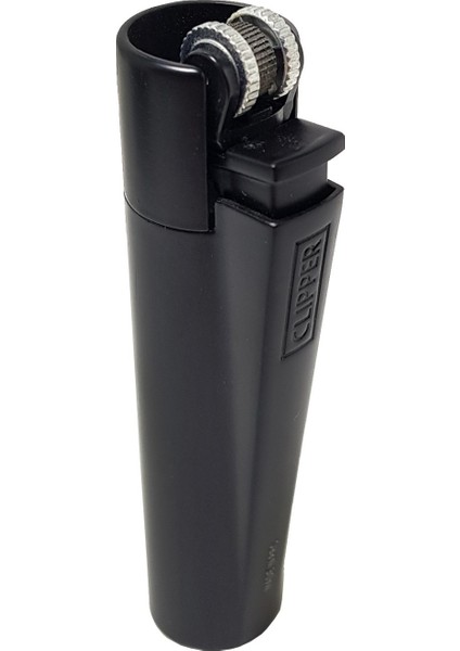Clipper Matt Black Tam Metal Kutulu Çakmak