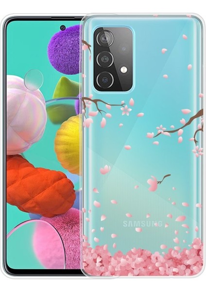 Galaxy A13 Için Darbe Emici Esnek Tpu Şeffaf Baskılı Telefon Kılıfı - Çiçekler (Yurt Dışından)