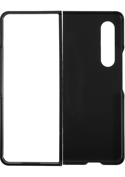 Galaxy Z Fold 3 Için Kauçuk Koruyucu Sert Pc Telefon Kılıfı - Siyah (Yurt Dışından)