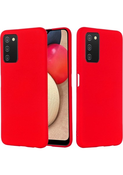 Galaxy A03S Için Çizilmeye Darbeye Dayanıklı Hassas Kesim Kayışlı Sıvı Silikon Telefon Kılıfı - Kırmızı (Yurt Dışından) fiyatları