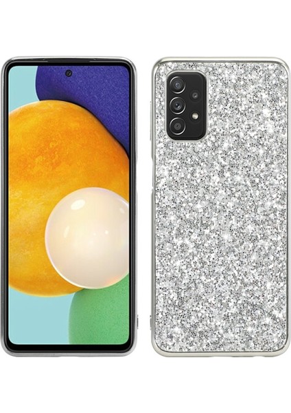 Galaxy A32 Için Parlak Tasarım Tpu + Pc Düşmeye Dayanıklı Kılıf - Gümüş (Yurt Dışından)