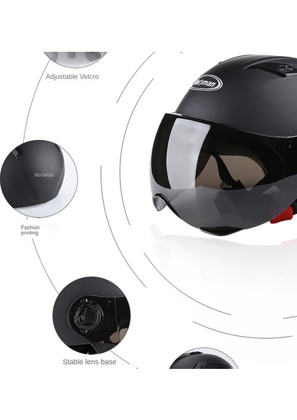 Elektrikli Araç Kask Yaz Yeni Pil Motosiklet Kask Çocuk Sürme Kap